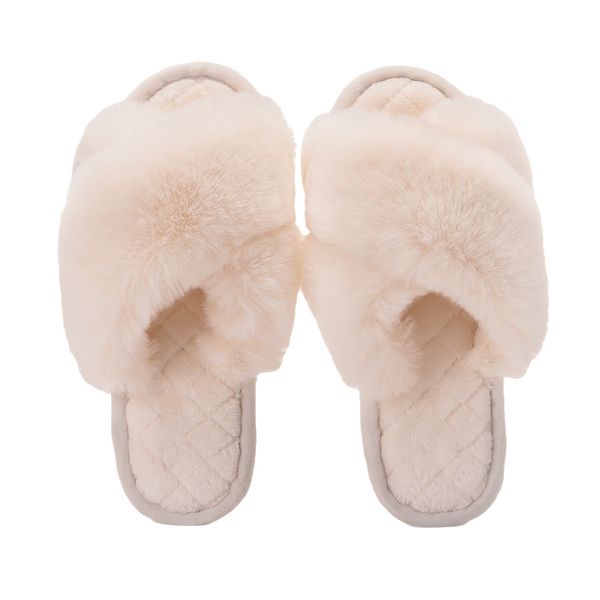 new women fur cross slippers house luxury winter soft flat shoes ladies open toe shoes non-slip indoor women fluffy slippers, Black
new women fur cross slippers house luxury winter soft flat shoes ladies open toe shoes non-slip indoor women fluffy slippers, Black