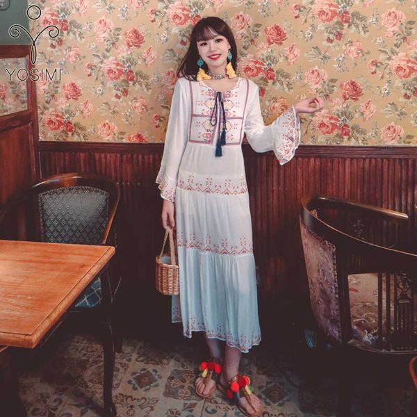 yosim embroidery white cotton and linen long women dress elegant summer vintage o-neck loose mid-calf sleeve dresses 210604, Black;gray
yosim embroidery white cotton and linen long women dress elegant summer vintage o-neck loose mid-calf sleeve dresses 210604, Black;gray
