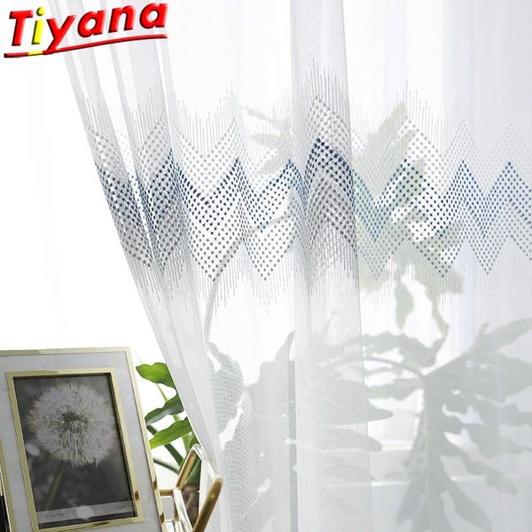 curtain & drapes blue/white geometric embroidery tulle curtains for living room wave pattern yarn bedroom balcony x-m230#vt
curtain & drapes blue/white geometric embroidery tulle curtains for living room wave pattern yarn bedroom balcony x-m230#vt