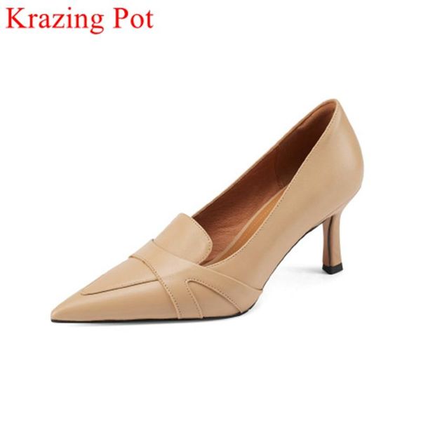 dress shoes krazing pot comfortable genuine leather high heels office lady autumn brand elegant shallow patchwork wedding women pumps, Black
dress shoes krazing pot comfortable genuine leather high heels office lady autumn brand elegant shallow patchwork wedding women pumps, Black