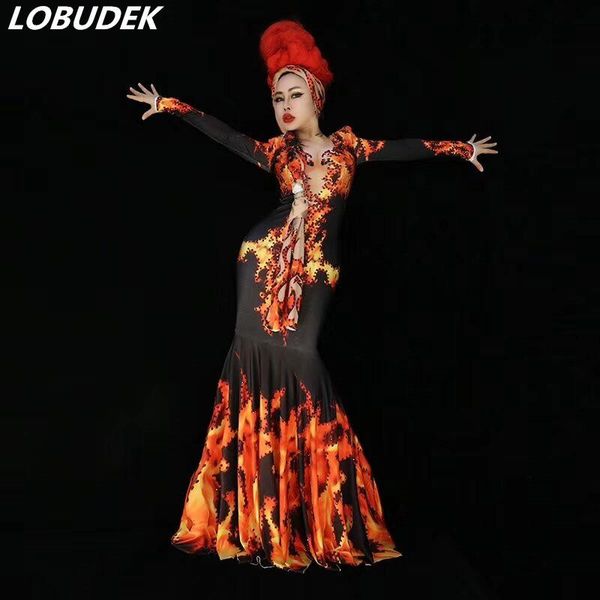 casual dresses fashion flame pattern crystals long dress women evening party singer host stage wear concert performance nightclub costume, Black;gray
casual dresses fashion flame pattern crystals long dress women evening party singer host stage wear concert performance nightclub costume, Black;gray