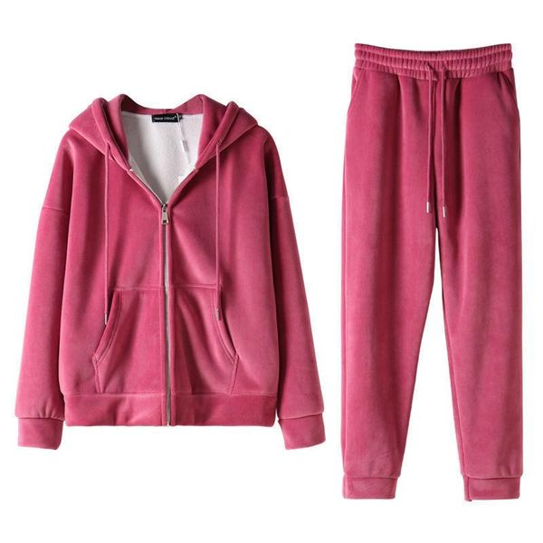 women's two piece pants autumn/winter leisure sports suit 2-piece short jacket hoodie plus velvet thick zipper matching set 2365, White
women's two piece pants autumn/winter leisure sports suit 2-piece short jacket hoodie plus velvet thick zipper matching set 2365, White