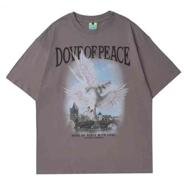 men t-shirt o-neck cotton dove of peace print tees 2022 harajuku streetwear casual short sleeve hip hop men's clothing, White;black
men t-shirt o-neck cotton dove of peace print tees 2022 harajuku streetwear casual short sleeve hip hop men's clothing, White;black