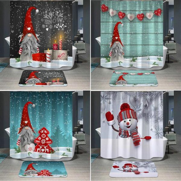 shower curtains 2pcs set cute cartoon santa claus red curtain vintage wood grain christmas bathroom decor and non-slip bath mats
shower curtains 2pcs set cute cartoon santa claus red curtain vintage wood grain christmas bathroom decor and non-slip bath mats