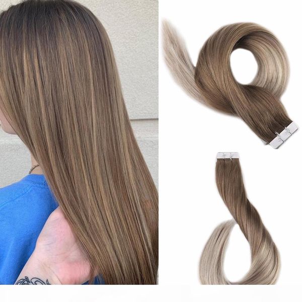 100g 40pcs balayage #2 #8 silk straight pu hair tape in hair extension 14 inch to 24 inch, Black
100g 40pcs balayage #2 #8 silk straight pu hair tape in hair extension 14 inch to 24 inch, Black