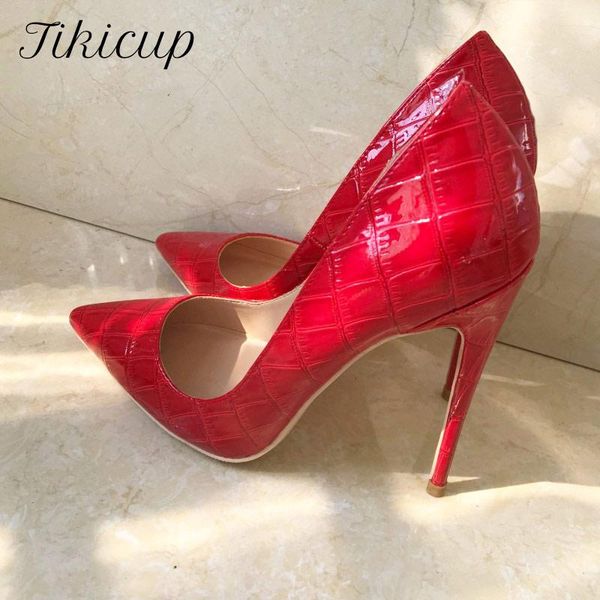 dress shoes tikicup red crocodile-effect embossed pattern women stiletto high heels shallow cut pointed toe slip on pumps party, Black
dress shoes tikicup red crocodile-effect embossed pattern women stiletto high heels shallow cut pointed toe slip on pumps party, Black
