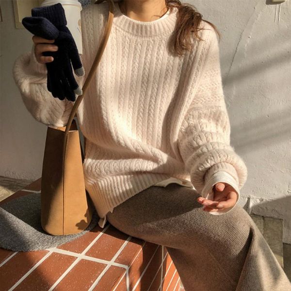 women's sweaters autumn winter round neck pullovers women loose simple long sleeve slim sweater ladies korea casual plus size knit fema, White;black
women's sweaters autumn winter round neck pullovers women loose simple long sleeve slim sweater ladies korea casual plus size knit fema, White;black
