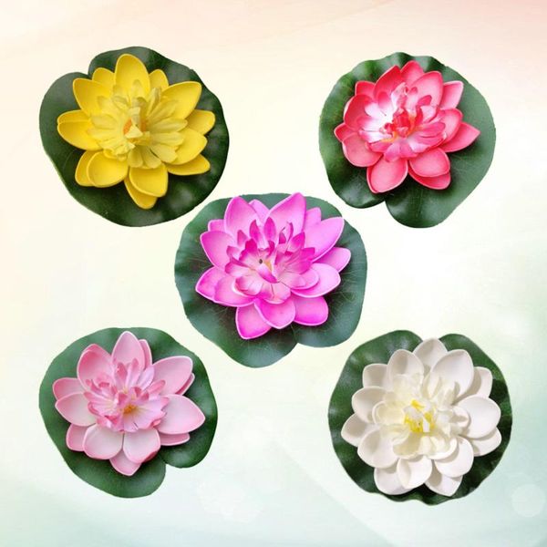 5pcs 10cm simulation floating water lily eva lotus flower pond fish tank decor ornaments (white + red + yellow light pi
5pcs 10cm simulation floating water lily eva lotus flower pond fish tank decor ornaments (white + red + yellow light pi