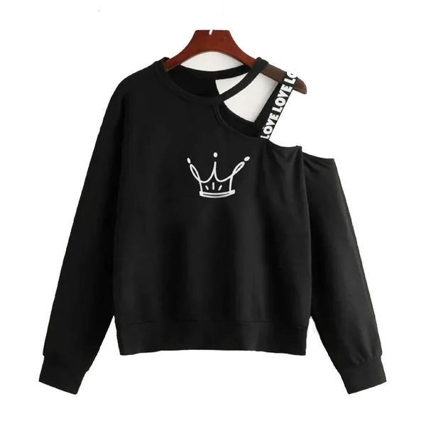 ladies crop fluffy sweatshirt women off shoulder strap crop long sleeves skew collar cartoon print anime clothes black white
ladies crop fluffy sweatshirt women off shoulder strap crop long sleeves skew collar cartoon print anime clothes black white