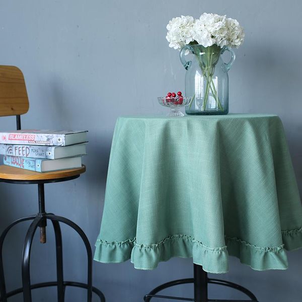 table cloth nordic pastoral style ruffle tablecloth picnic coffee cover solid color green round home decorative
table cloth nordic pastoral style ruffle tablecloth picnic coffee cover solid color green round home decorative