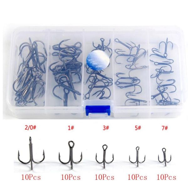 50pcs/box treble hooks silver bait fishing hooks tackle round bend for pike bass carp strong lure three fork three claw fishhook
50pcs/box treble hooks silver bait fishing hooks tackle round bend for pike bass carp strong lure three fork three claw fishhook