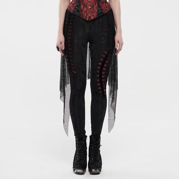 women's leggings punkrave gothic daily flame skinny elastic waist stretch knit pattern mesh patchwork high pencil pants, Black
women's leggings punkrave gothic daily flame skinny elastic waist stretch knit pattern mesh patchwork high pencil pants, Black