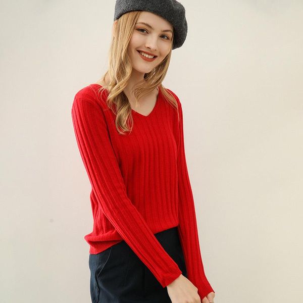 women's sweaters 2021 style 100% pure wool sweater woman v-neck slim pullover for women fall winter long sleeve knitted base, White;black
women's sweaters 2021 style 100% pure wool sweater woman v-neck slim pullover for women fall winter long sleeve knitted base, White;black