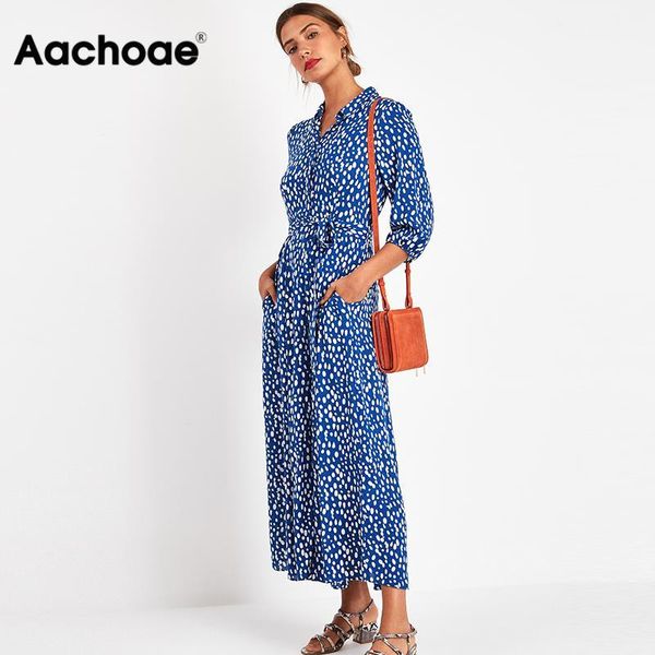 aachoae 2021 women long printed dresses three quarter sleeve bohemian maxi dress turn down collar shirt dress vestidos mujer, Black;gray
aachoae 2021 women long printed dresses three quarter sleeve bohemian maxi dress turn down collar shirt dress vestidos mujer, Black;gray