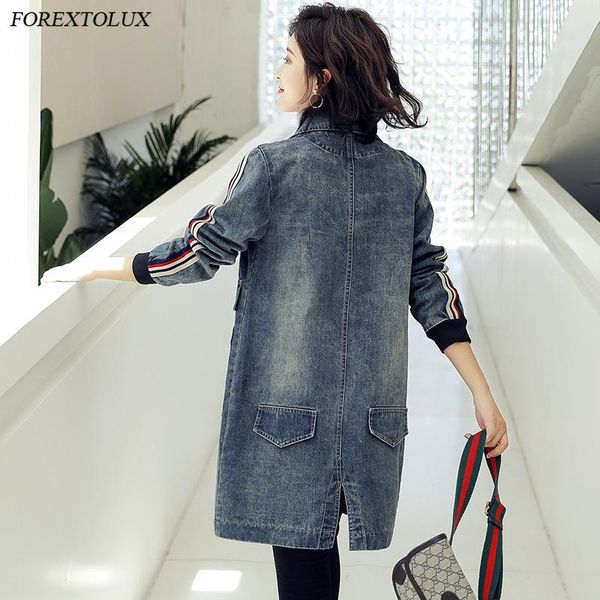 women's trench coats striped washed denim jeans windbreaker women chaqueta mujer long streetwear autumn coat lapel female button, Tan;black
women's trench coats striped washed denim jeans windbreaker women chaqueta mujer long streetwear autumn coat lapel female button, Tan;black