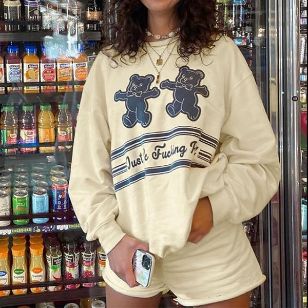 women's tracksuits lvinmw cute sweet leisure comfotable women two piece set patchwork bear print hoodie elatic high waist shorts street, Gray
women's tracksuits lvinmw cute sweet leisure comfotable women two piece set patchwork bear print hoodie elatic high waist shorts street, Gray