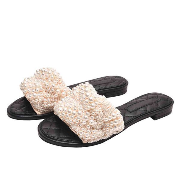 dress shoes pearl bead slipper woman pu round toe low high heels flat sandals women spring fashion casual sandalia feminina xzs1, Black
dress shoes pearl bead slipper woman pu round toe low high heels flat sandals women spring fashion casual sandalia feminina xzs1, Black