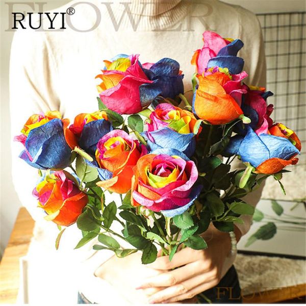 7 pcs artificial colourful rose wedding silk flowers arrangement home party valentine's day rose flower bouquet decoration gift
7 pcs artificial colourful rose wedding silk flowers arrangement home party valentine's day rose flower bouquet decoration gift