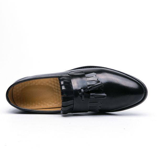 464748 size large size one pedal loafer mens shoes slip-on social leather shoes mens fashion korean style fringed leather shoes mens cross-b, Black
464748 size large size one pedal loafer mens shoes slip-on social leather shoes mens fashion korean style fringed leather shoes mens cross-b, Black
