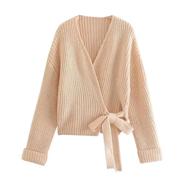women's knits & tees cardigan sweater solid vintage knit long sleeve female elegant bandage jumper autumn warm knitwear woman trf, White
women's knits & tees cardigan sweater solid vintage knit long sleeve female elegant bandage jumper autumn warm knitwear woman trf, White