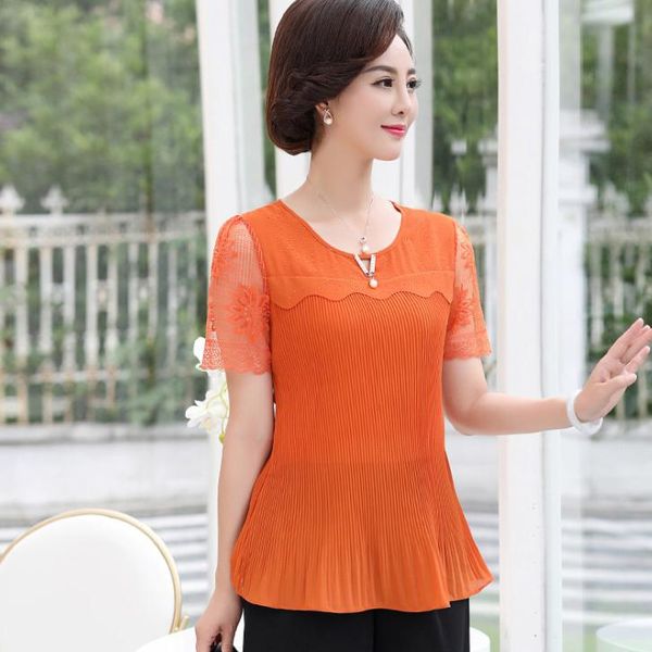 women's blouses & shirts lace hollow short sleeve for women 2021 elegant mother plus size 5xl chiffon clothes v-neck da124, White
women's blouses & shirts lace hollow short sleeve for women 2021 elegant mother plus size 5xl chiffon clothes v-neck da124, White