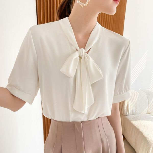 women's blouses & shirts blusas mujer de moda 2021 koean summer bow white chiffon shirt female short-sleeved drop ladies elegant offic
women's blouses & shirts blusas mujer de moda 2021 koean summer bow white chiffon shirt female short-sleeved drop ladies elegant offic