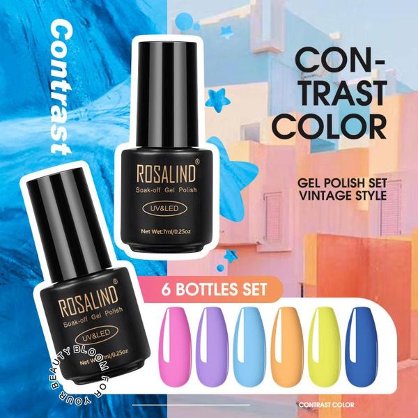 nail art kits rosalind gel polish kit all for manicure 6pcs/set nails design lacquer soak off semi permanent uv set
nail art kits rosalind gel polish kit all for manicure 6pcs/set nails design lacquer soak off semi permanent uv set