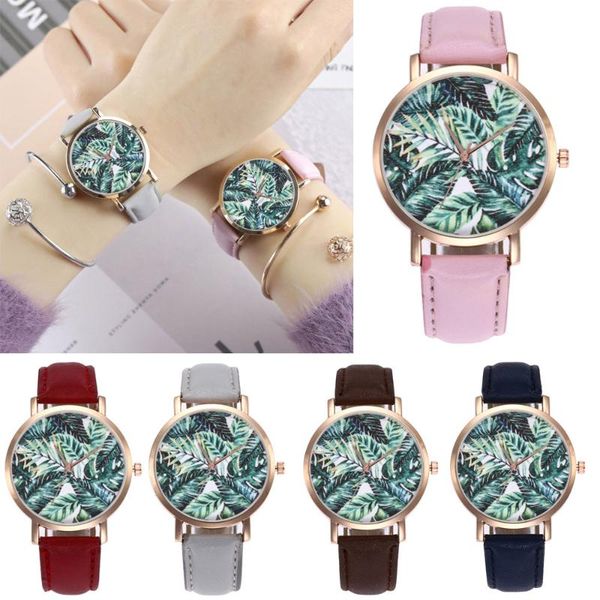 wristwatches women rainforest leaves fashion leather simple business quartz wrist watch f626, Slivery;brown
wristwatches women rainforest leaves fashion leather simple business quartz wrist watch f626, Slivery;brown
