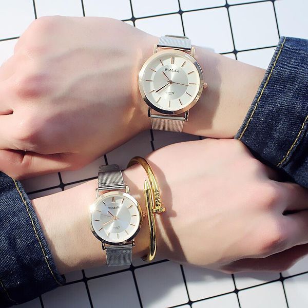 wristwatches classic couple stainless steel watches men women fashion casual gold case wristwatch retro simple ladies relogio gift, Slivery;brown
wristwatches classic couple stainless steel watches men women fashion casual gold case wristwatch retro simple ladies relogio gift, Slivery;brown