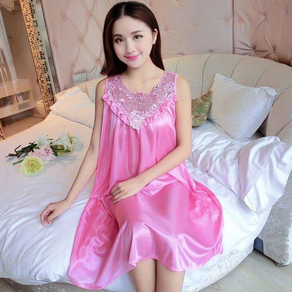 satin night dress lace ice silk smooth nightwear women sleepwear summer sleeveless satin nightgown vestidos, Black;red
satin night dress lace ice silk smooth nightwear women sleepwear summer sleeveless satin nightgown vestidos, Black;red