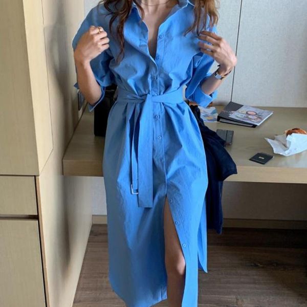 casual dresses 2021 spring autumn oversize blue women's long shirt dress with sashes lace up sleeve loose shirts lady, Black;gray
casual dresses 2021 spring autumn oversize blue women's long shirt dress with sashes lace up sleeve loose shirts lady, Black;gray