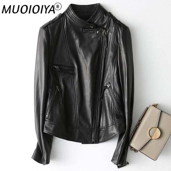 women's leather & faux 100% real female jacket streetwear skeepskin coat fashion casual korean elegant punk short jackets 68625, Black
women's leather & faux 100% real female jacket streetwear skeepskin coat fashion casual korean elegant punk short jackets 68625, Black