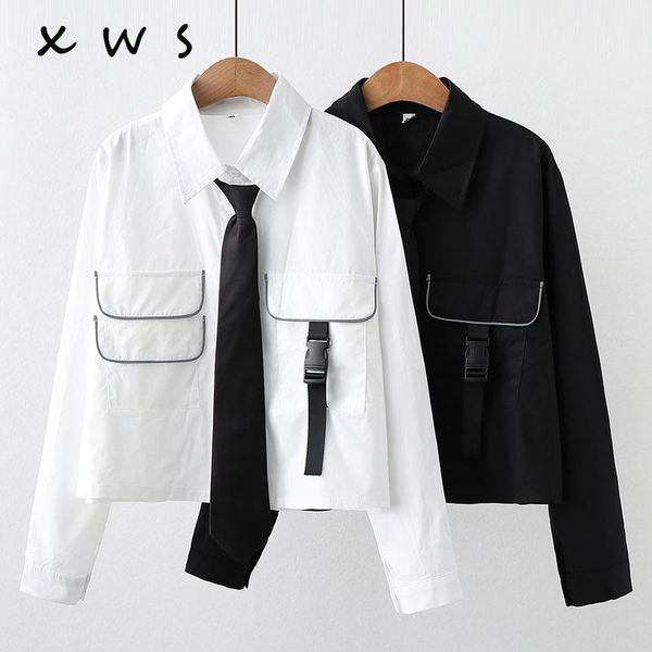 women's blouses & shirts 2021 harajuku woman appliques shirt korean turn-down collar long sleeve loose necktie button female blouse sch, White
women's blouses & shirts 2021 harajuku woman appliques shirt korean turn-down collar long sleeve loose necktie button female blouse sch, White