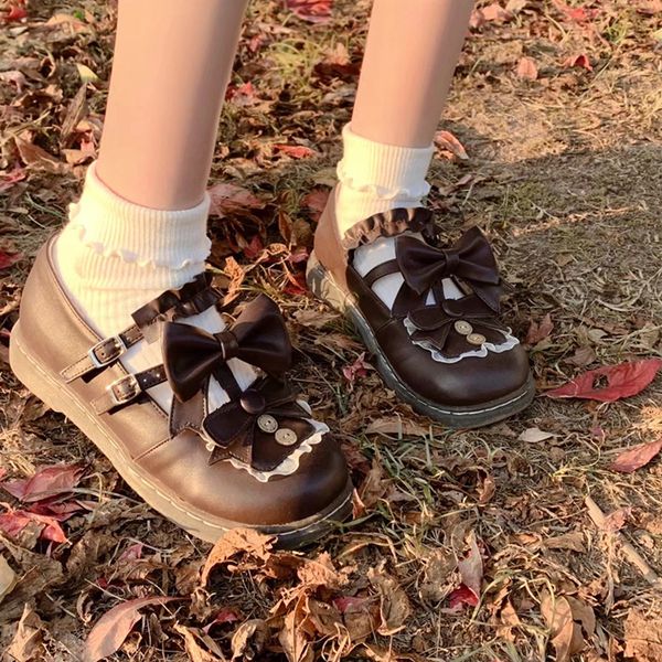 lolita bow button loop round toe foot student of the plutonium girl gothic cosplay anime harajuku sweet kawaii shoes ep4s, Black
lolita bow button loop round toe foot student of the plutonium girl gothic cosplay anime harajuku sweet kawaii shoes ep4s, Black