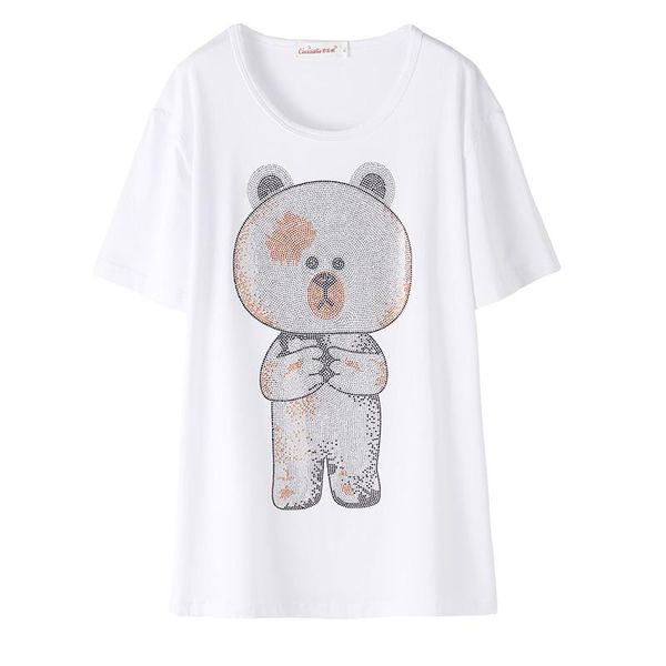women's t-shirt 2021 women clothes fashion harajuku drilling t-shirts plus size cartoon diamonds t shirts loose tshirt korean tees t248, White
women's t-shirt 2021 women clothes fashion harajuku drilling t-shirts plus size cartoon diamonds t shirts loose tshirt korean tees t248, White