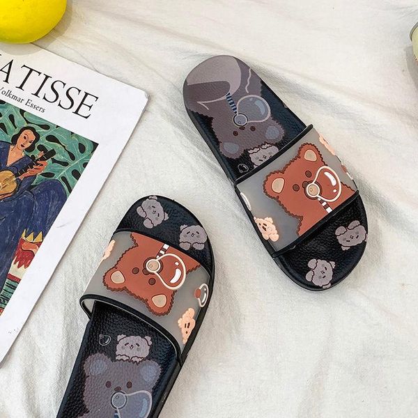 bear slippers women summer kawaii shoes anime shoes casual women's sandals beach slides women's flat bathroom 2021, Black
bear slippers women summer kawaii shoes anime shoes casual women's sandals beach slides women's flat bathroom 2021, Black