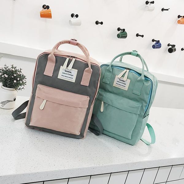 backpack ladies canvas large-capacity stitching contrast color outdoor travel handbagcollege students leisure school bag
backpack ladies canvas large-capacity stitching contrast color outdoor travel handbagcollege students leisure school bag