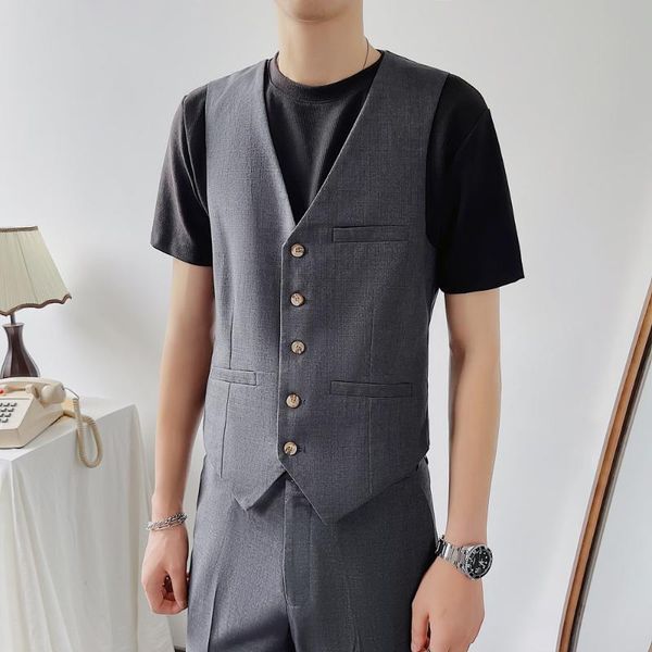 men's vests fashion dress for men solid color formal business casual sleeveless mens slim fit tuxedo work waistcoat clothes, Black;white
men's vests fashion dress for men solid color formal business casual sleeveless mens slim fit tuxedo work waistcoat clothes, Black;white