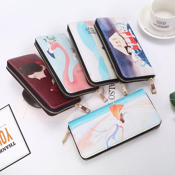wallets zipper for women with phone pu cartoon clutch purses printing s holder long ladies, Red;black
wallets zipper for women with phone pu cartoon clutch purses printing s holder long ladies, Red;black