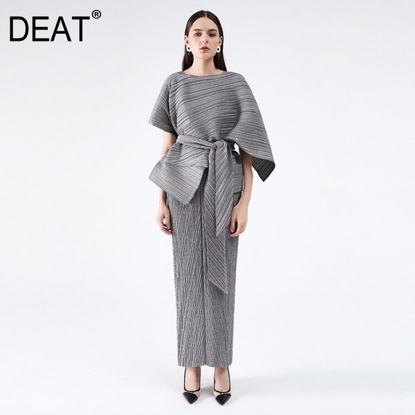 deat pleated dress women's two piece sling high waist lacing elegant ankel length banquet formal new summer fashion am076 210315, Black;gray
deat pleated dress women's two piece sling high waist lacing elegant ankel length banquet formal new summer fashion am076 210315, Black;gray