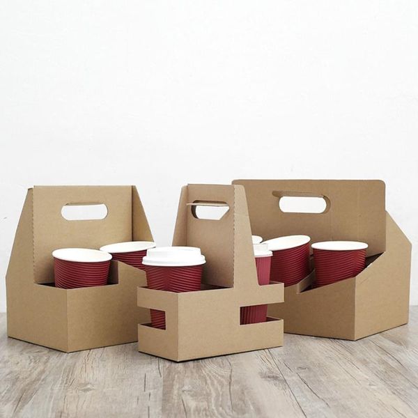 gift wrap 5/10pcs take-out kraft paper cup holder clip disposable coffee drink tray base handle takeaway packaging box
gift wrap 5/10pcs take-out kraft paper cup holder clip disposable coffee drink tray base handle takeaway packaging box