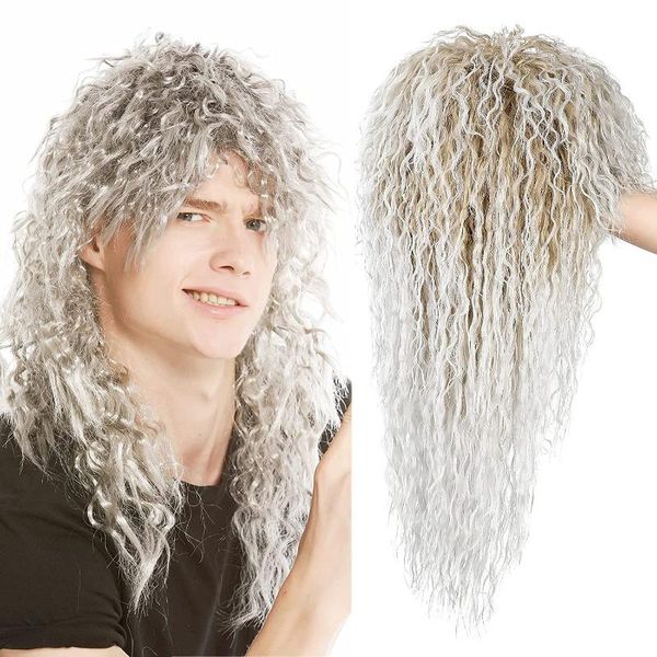 synthetic wigs shangzi wig for men long curly rock hair halloween cosplay costume african small rolls, Black
synthetic wigs shangzi wig for men long curly rock hair halloween cosplay costume african small rolls, Black