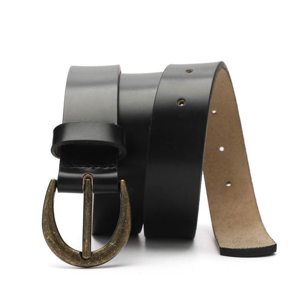versatile belts for men and women's black simple leather decorative belt basic bronze buckle belt, Black;brown
versatile belts for men and women's black simple leather decorative belt basic bronze buckle belt, Black;brown
