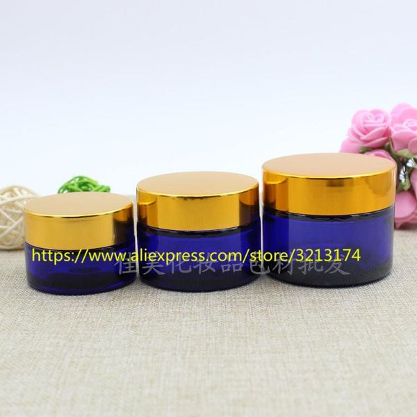 storage bottles & jars 20g 30g 50g blue glass cream jar with gold aluminum lid, cosmetic eye mask facial lotion pot packaging container
storage bottles & jars 20g 30g 50g blue glass cream jar with gold aluminum lid, cosmetic eye mask facial lotion pot packaging container
