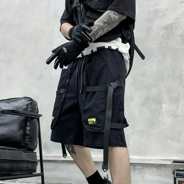 men's shorts 2021 summer for men black cargo pants fashion casual stylish pockets ribbons hip hop streetwear s-2xl, White;black
men's shorts 2021 summer for men black cargo pants fashion casual stylish pockets ribbons hip hop streetwear s-2xl, White;black