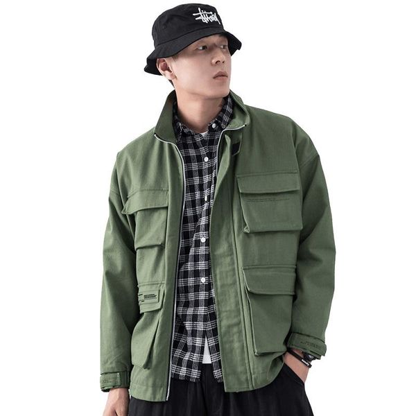 2021 spring autumn hooded jacket men loose stand harajuku mens coats jackets windbreaker outwear streetwear male jacket m-4xl, Black;brown
2021 spring autumn hooded jacket men loose stand harajuku mens coats jackets windbreaker outwear streetwear male jacket m-4xl, Black;brown
