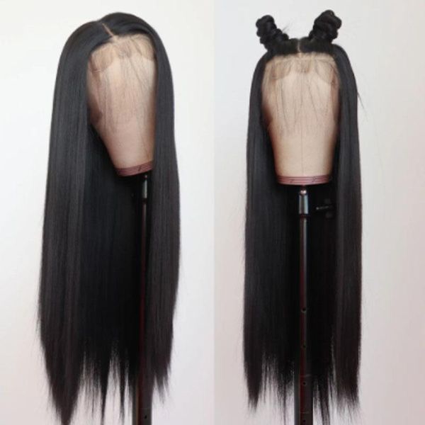 synthetic wigs jet black colored long silky straight lace front for women with baby hair natural hairline cosplay
synthetic wigs jet black colored long silky straight lace front for women with baby hair natural hairline cosplay