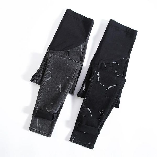 maternity bottoms 2021 black jeans high waist stretch slimming pants adjustable plus size pregnant trousers p0205, White
maternity bottoms 2021 black jeans high waist stretch slimming pants adjustable plus size pregnant trousers p0205, White