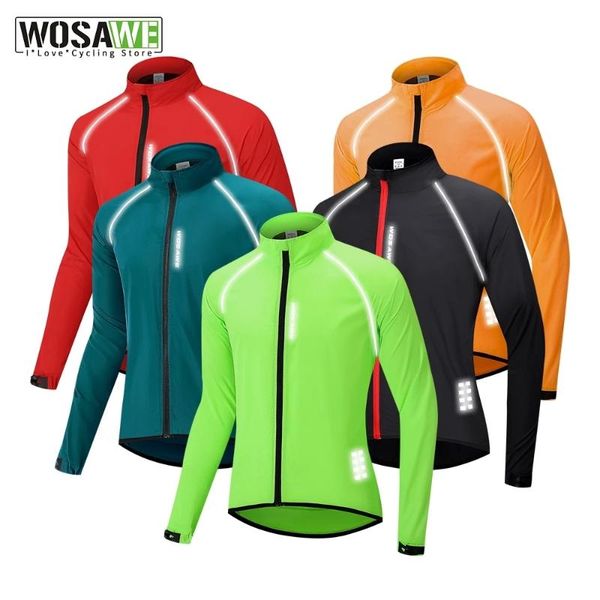 racing jackets wosawe cycling windbreaker jacket lightweight windproof mountain biking riding waterproof long-sleeved men's jesery, Black;red 
racing jackets wosawe cycling windbreaker jacket lightweight windproof mountain biking riding waterproof long-sleeved men's jesery, Black;red