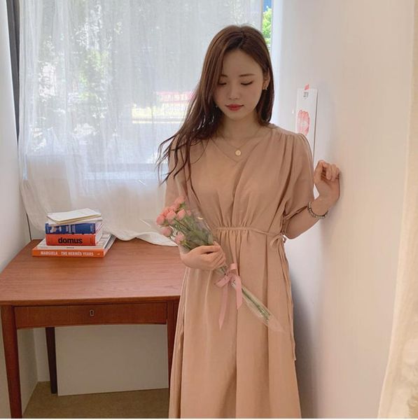 casual dresses spring dress girls boho solid female vintage party oversize long sleeve women robe vestido, Black;gray
casual dresses spring dress girls boho solid female vintage party oversize long sleeve women robe vestido, Black;gray